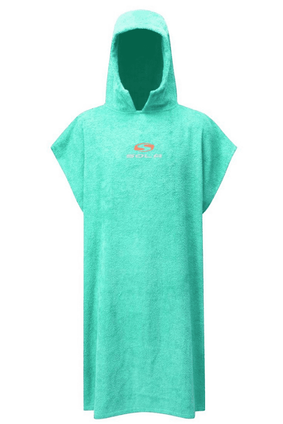 Sola Hooded Poncho - Mint Peach