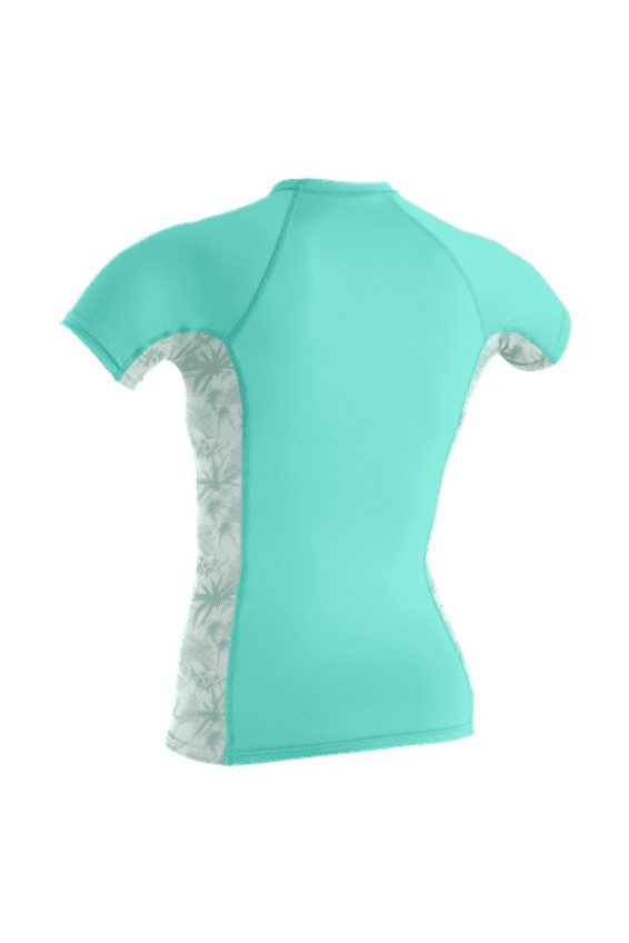 O'Neill Wms Side Print S/S Rash Guard - opal/mirage tropical - Image 2
